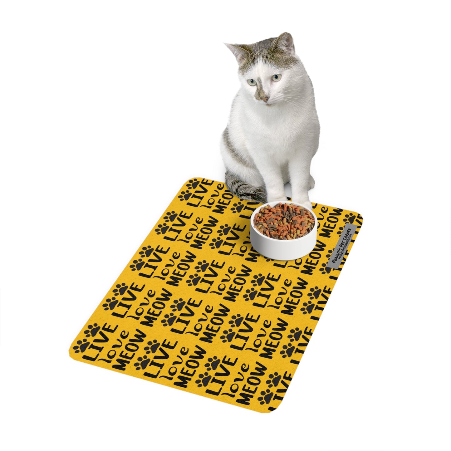 Pet Food Mat (12x18) - Yellow