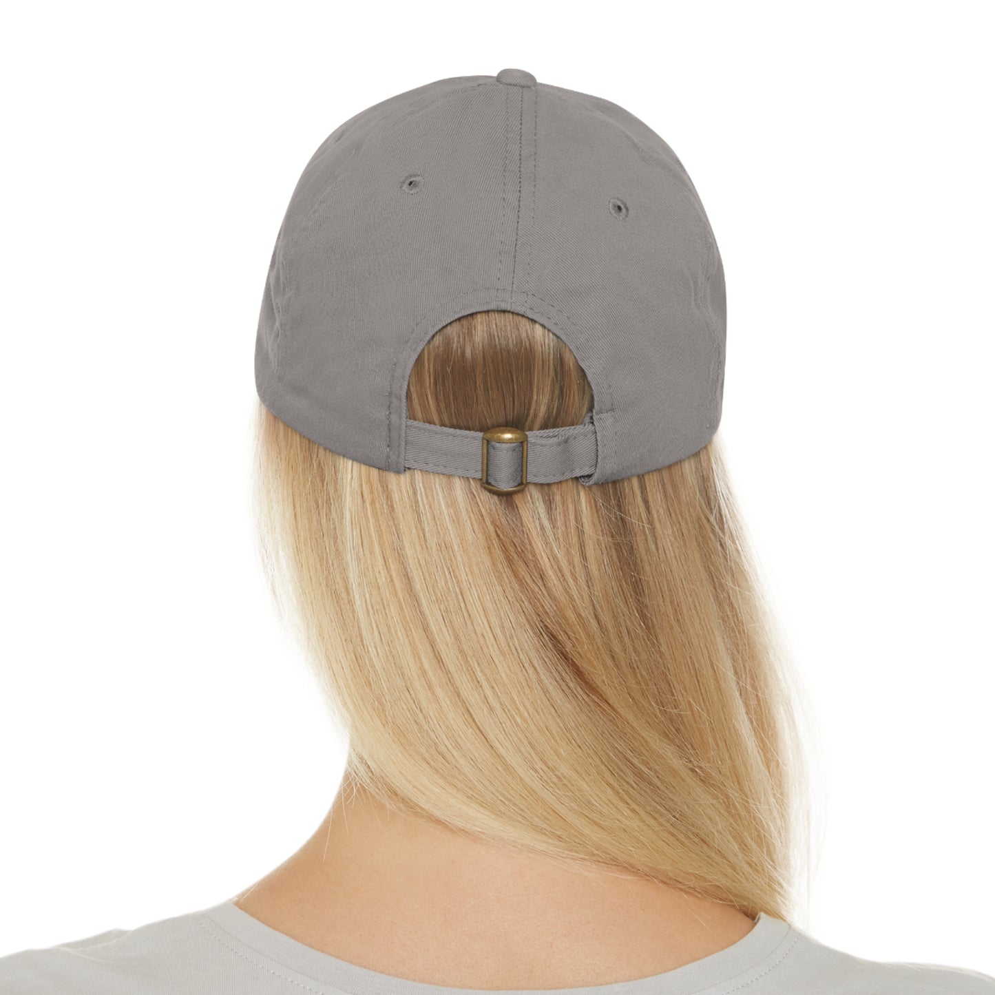 Ball Cap with Paw Print Leather Patch (Round)