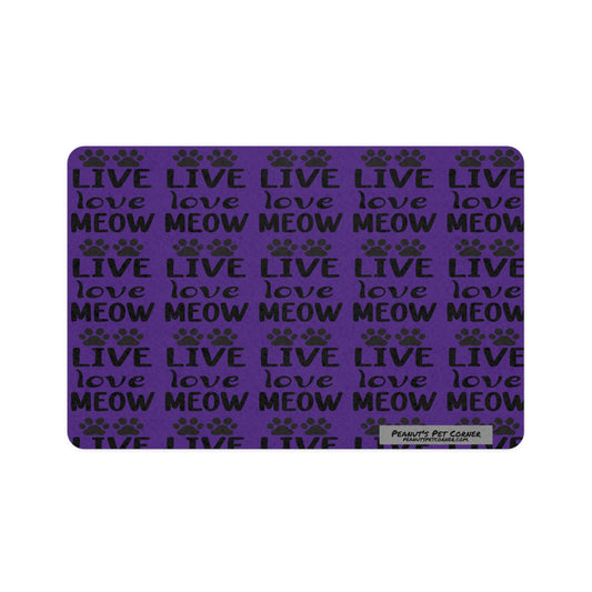 Pet Food Mat (12x18) - Purple