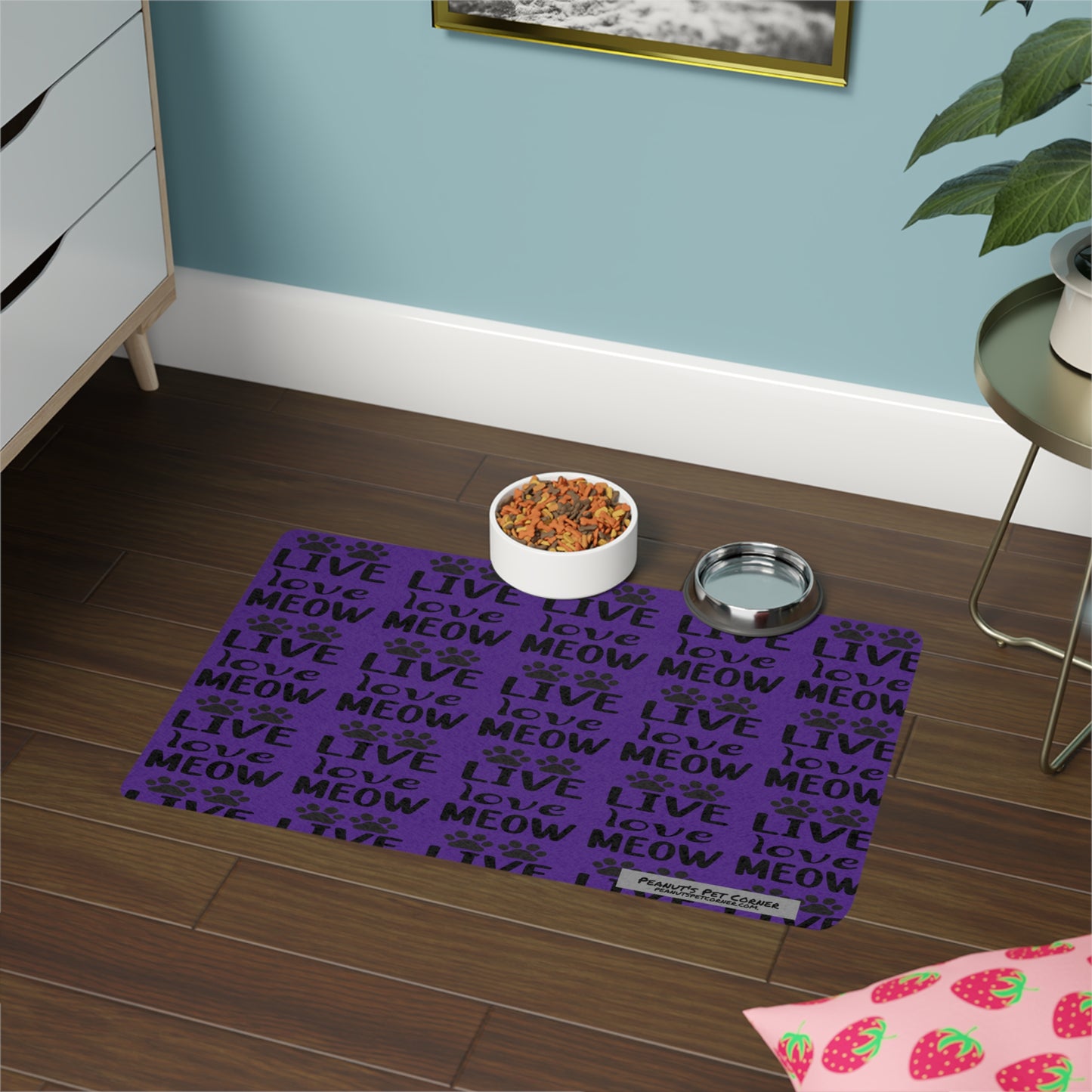 Pet Food Mat (12x18) - Purple