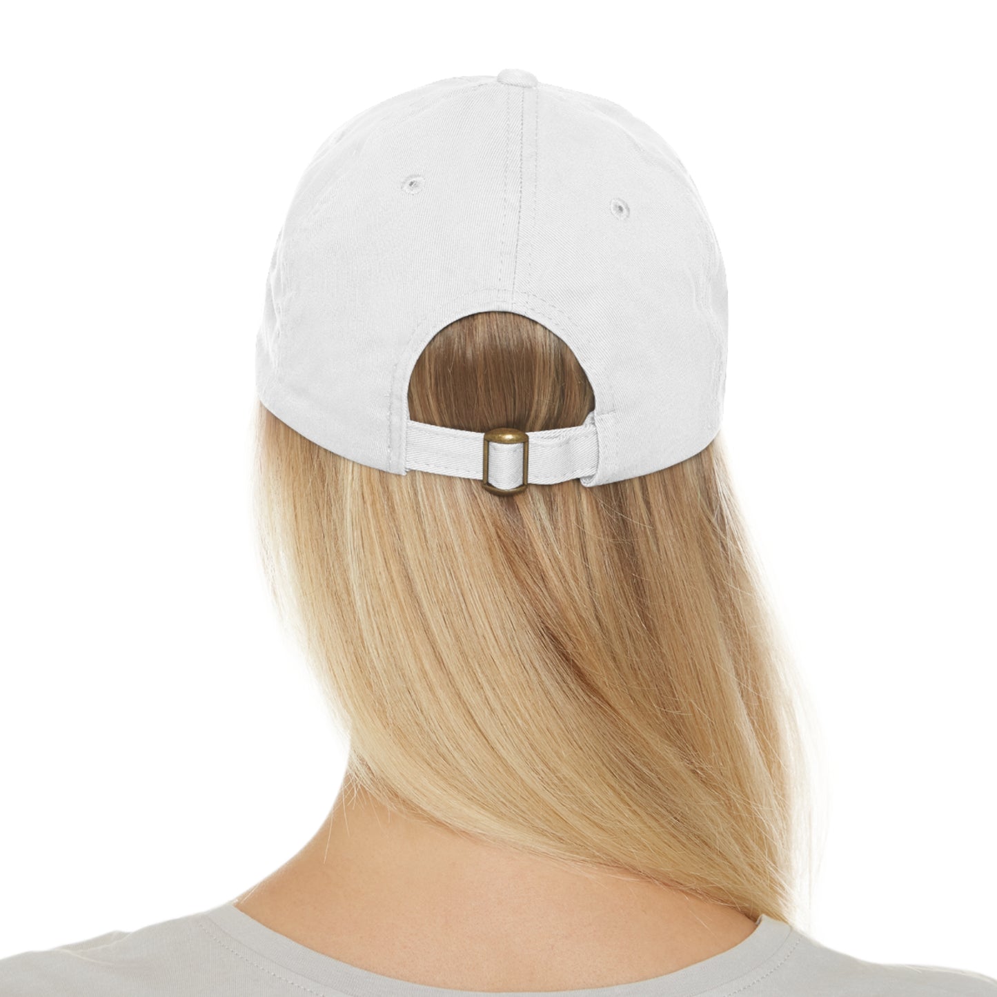 Ball Cap with Paw Print Leather Patch (Round)