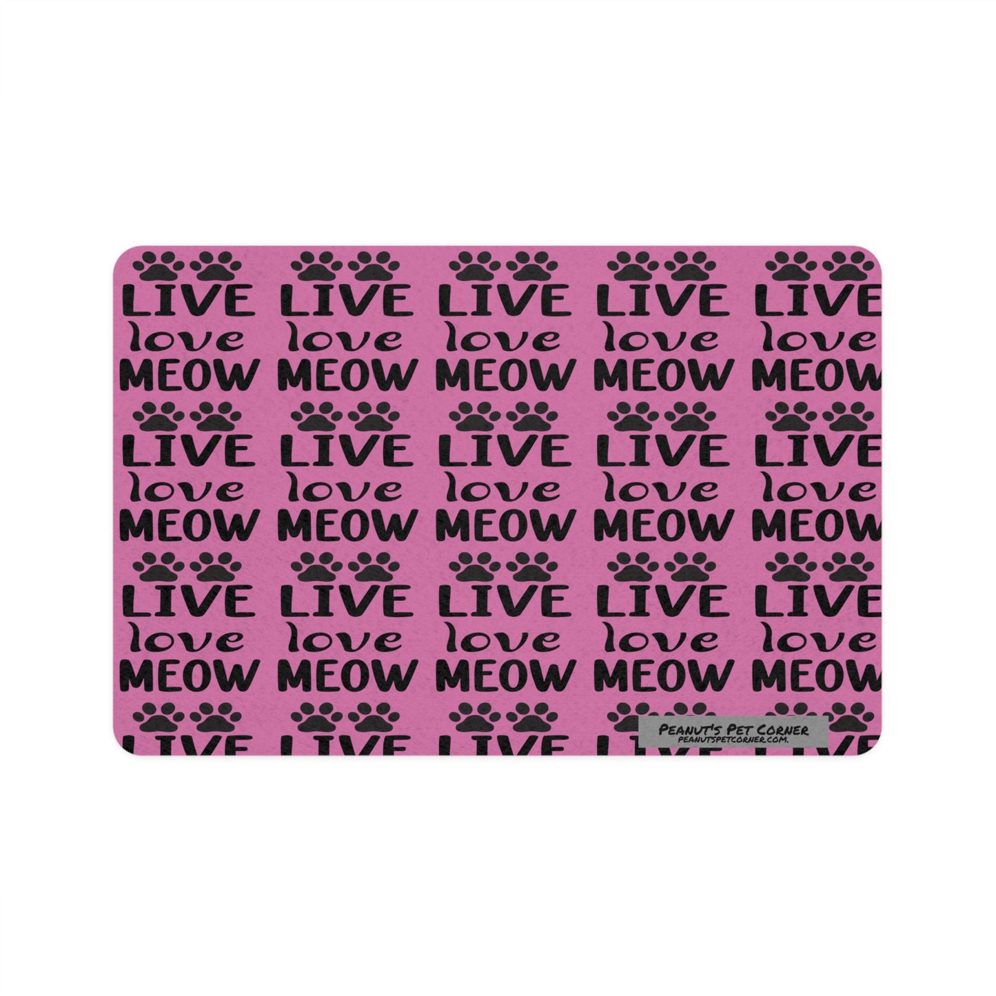 Pet Food Mat (12x18) - Pink