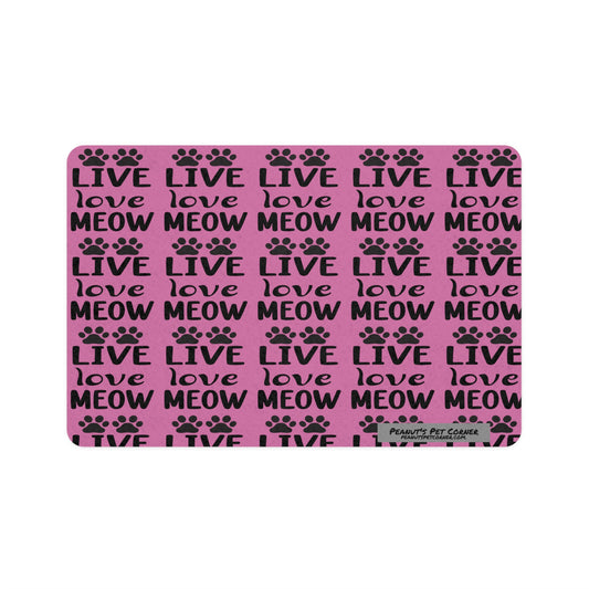 Pet Food Mat (12x18) - Pink