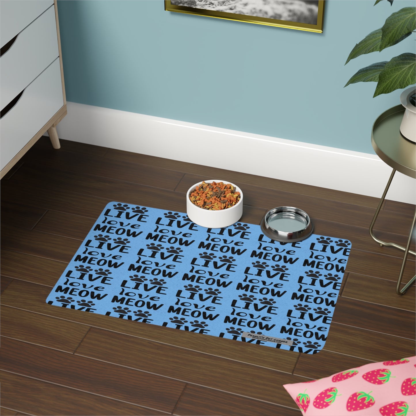 Pet Food Mat (12x18) - Blue