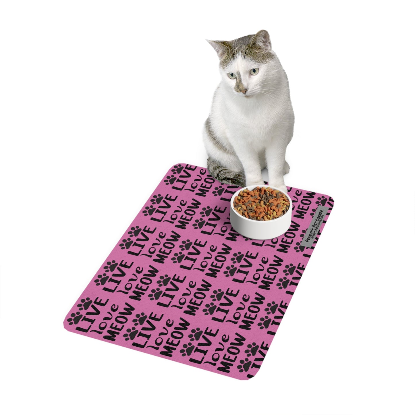 Pet Food Mat (12x18) - Pink