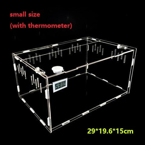 Transparent Acrylic Reptile Breeding Box - Spider/Lizard/Scorpion/Insect Breathable Terrarium