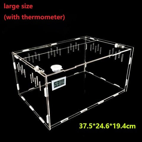 Transparent Acrylic Reptile Breeding Box - Spider/Lizard/Scorpion/Insect Breathable Terrarium