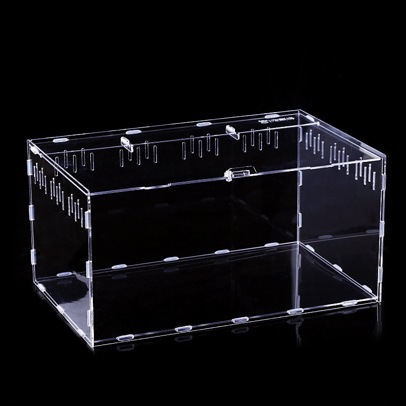 Transparent Acrylic Reptile Breeding Box - Spider/Lizard/Scorpion/Insect Breathable Terrarium