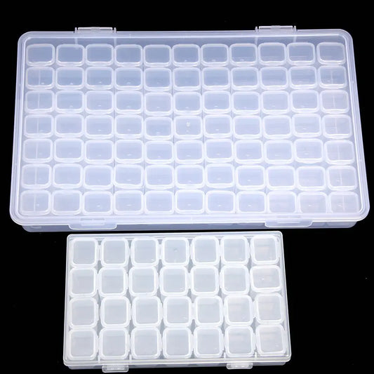 105/77/8 Gird Plastic Container Storage Box (Normally Used for Diamond Painting) - Can be Used as Small Display Boxes for Jumping Spiders, or Feeders like Small Dubias, Isopods, Pinheads, etc.