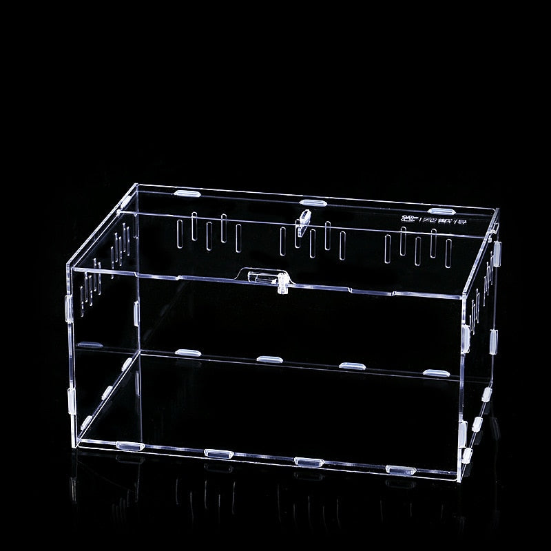 Transparent Acrylic Reptile Breeding Box - Spider/Lizard/Scorpion/Insect Breathable Terrarium