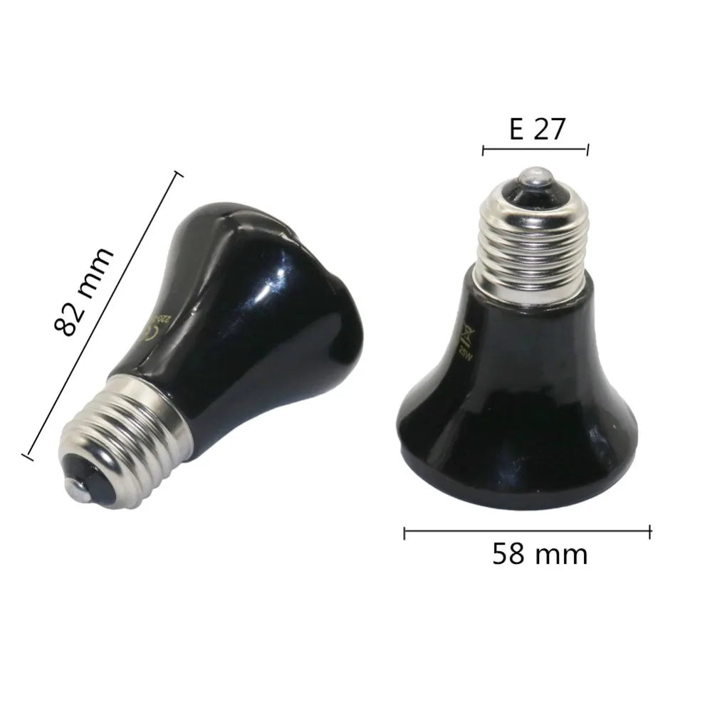 Pet Heating Light E27 25W~100W Small Conical Ceramic Emitter 1pc