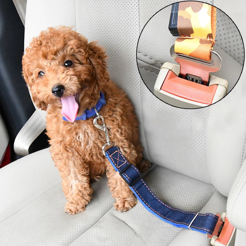 Adjustable Nylon Puppy/Dog Car Seat Belts - Pet Vehicle Safety Seatbelt