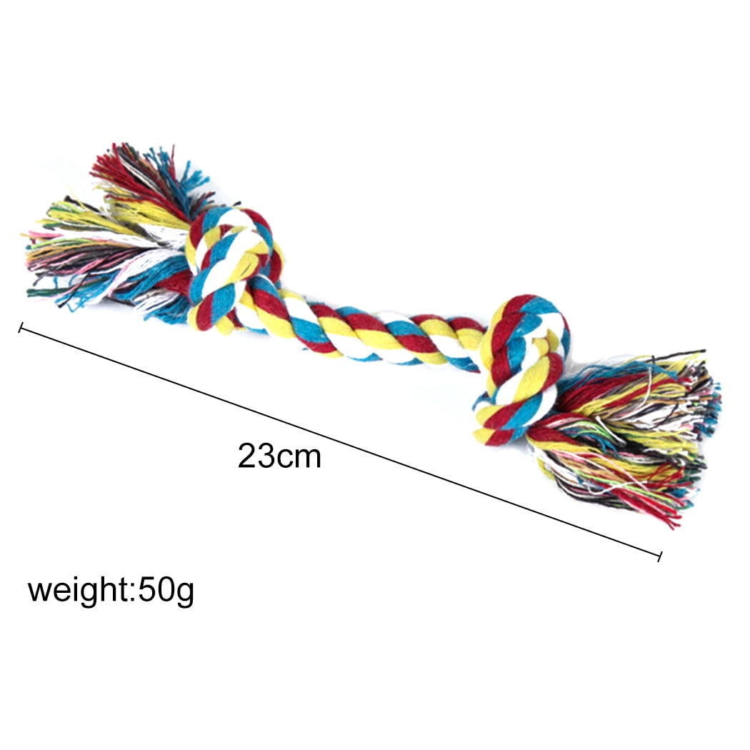 1 Pcs Dog/Puppy Cotton Chew Toy Durable Braided Bone Rope 32cm Funny Tool (Random Color )