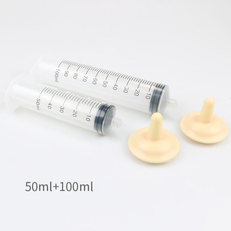 2Pcs Pet Oral Syringe for Milk or Medicine - Nursing Newborn Feeding Tool