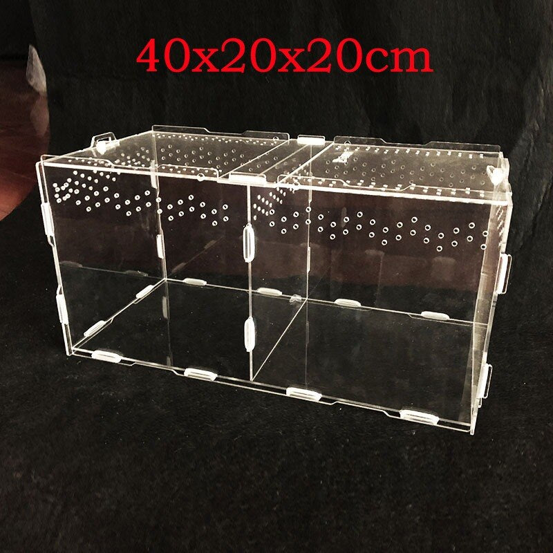 Transparent Acrylic Reptile Breeding Box - Spider/Lizard/Scorpion/Insect Breathable Terrarium