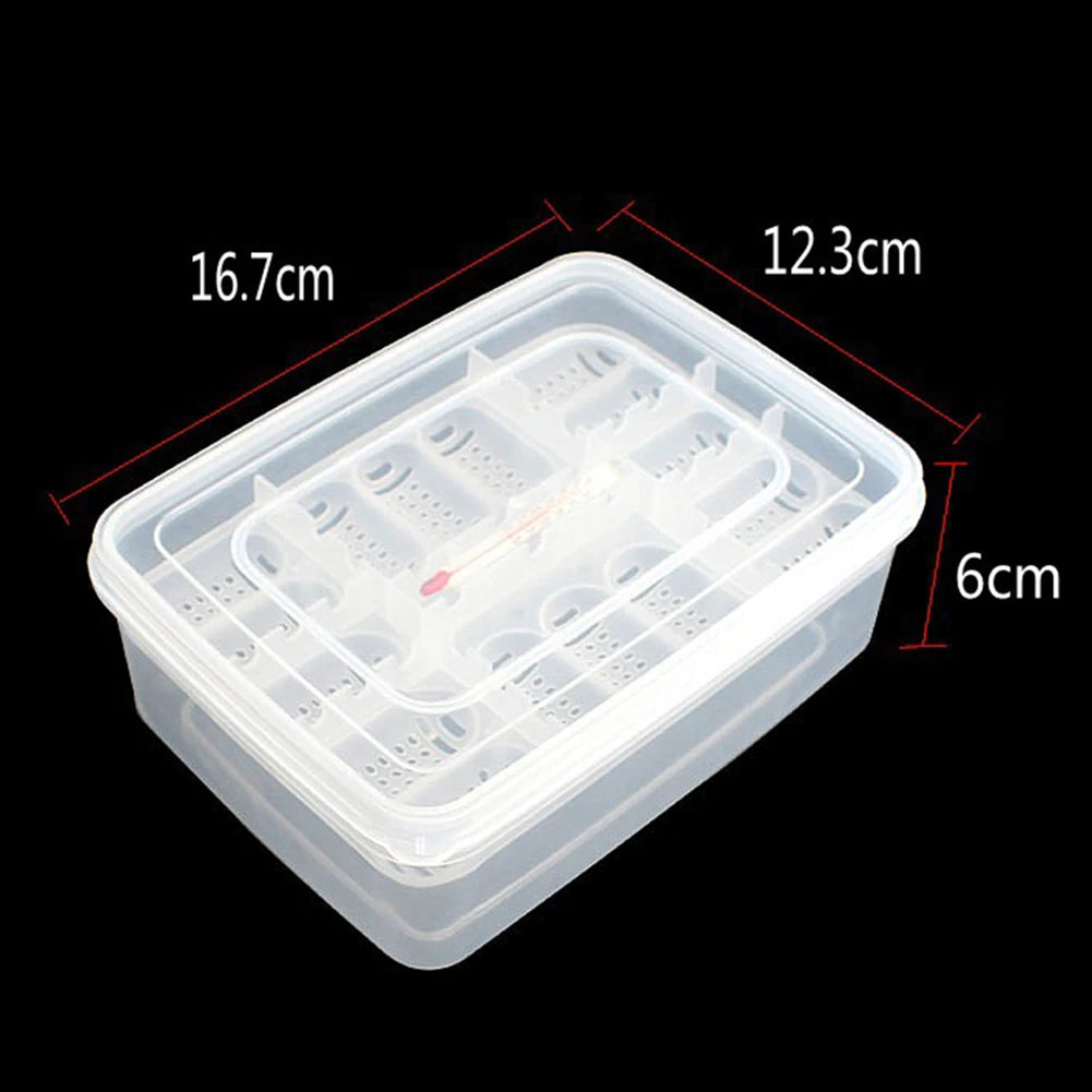 New 1PC Plastic Pet Reptile 6 Grids Egg Hatchery/Breeding Box