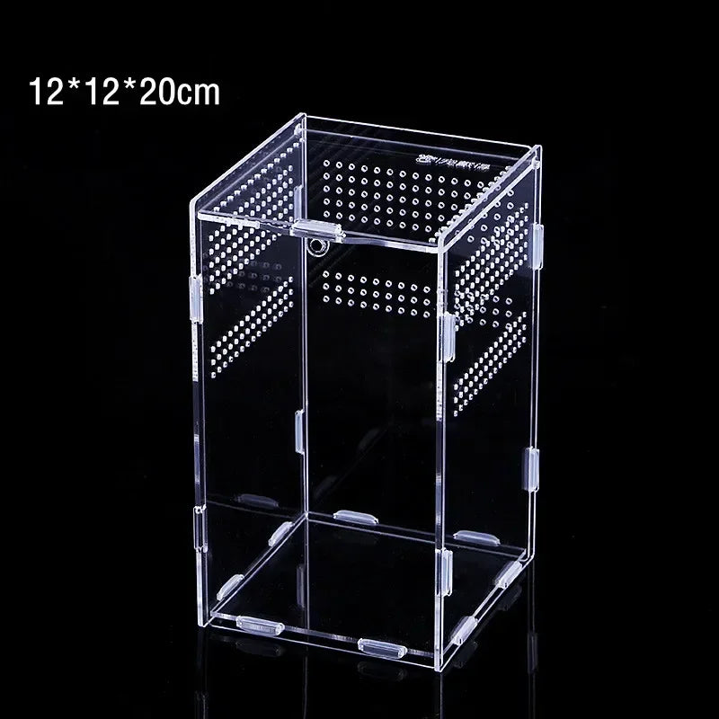 Reptile Acrylic Transparent Terrarium Habitat, 5 sizes