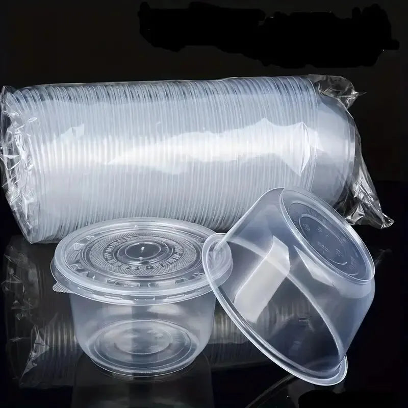 50pcs 5.5oz Disposable Plastic Cups with Lids