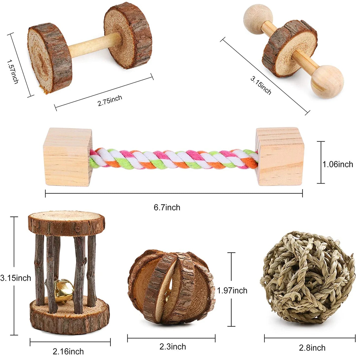 Combination play toy set for Hamster/Rabbit/Mouse/Guinea Pig/Parrot