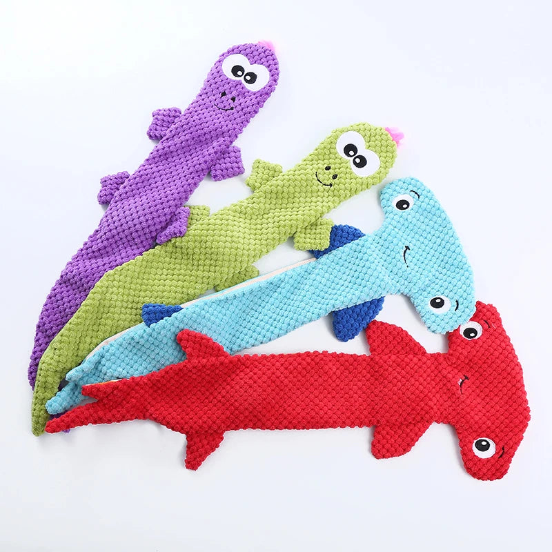 New plush lizard dog toy - corn velvet