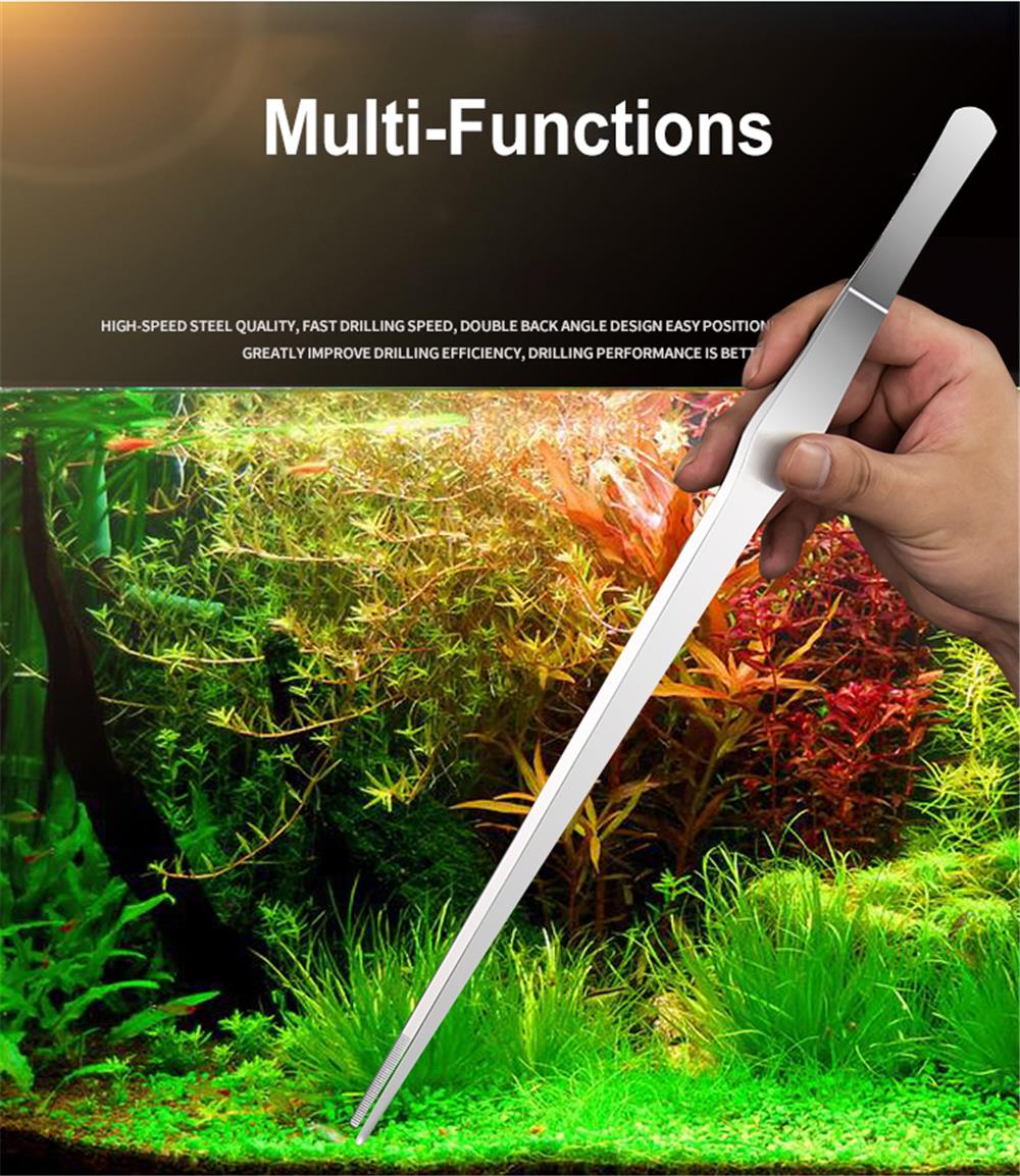 48cm Stainless Steel Tweezers - Curved Tongs for Birds/Reptile/Insect Feeding