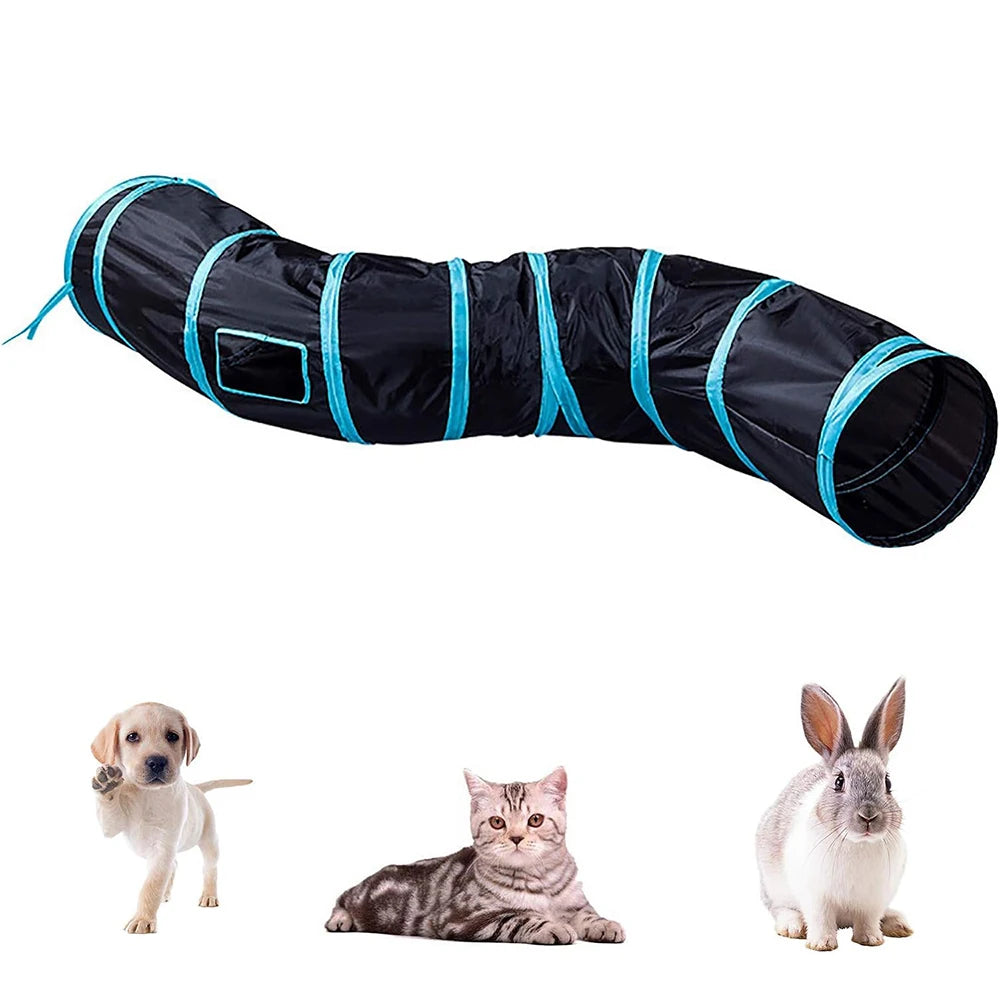 Cat Tunnel for Indoor Cats with Play Ball and Peek Holes Collapsible Pet Cat Tunnel Tube for Pet Exercise Puppy Kitten Rabbit