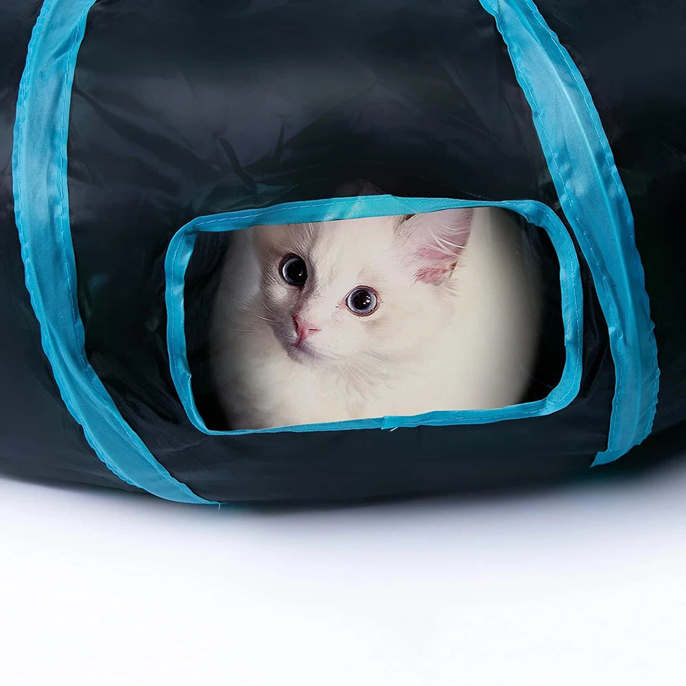 Cat Tunnel for Indoor Cats with Play Ball and Peek Holes Collapsible Pet Cat Tunnel Tube for Pet Exercise Puppy Kitten Rabbit