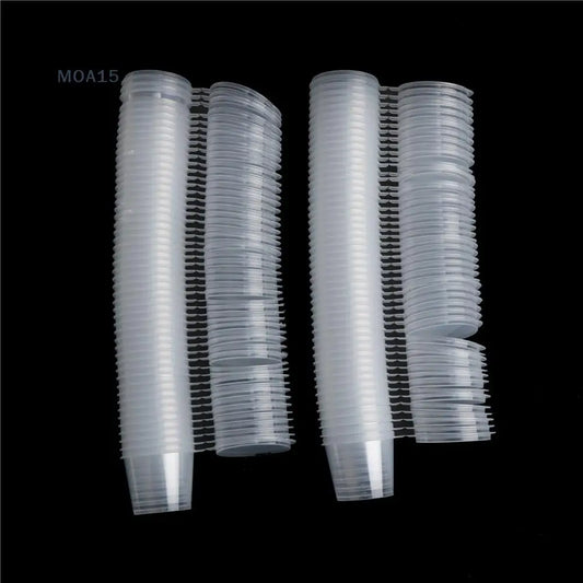 100Pcs Small Plastic Disposable Containers &Lid