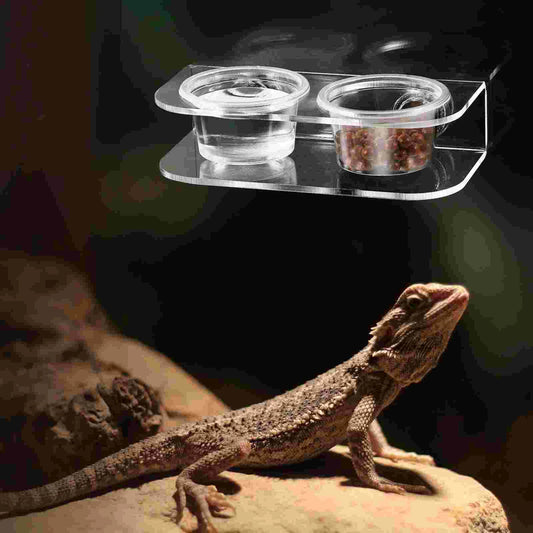 Magnetic Gecko Feeding Ledge with 10 Bowls