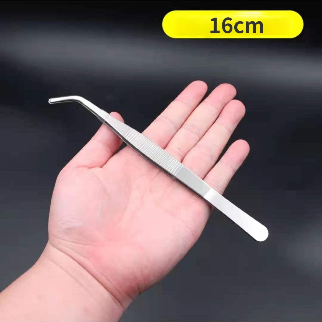 48cm Stainless Steel Tweezers - Curved Tongs for Birds/Reptile/Insect Feeding