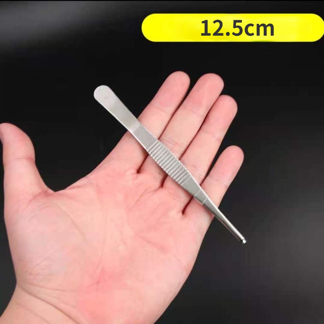 48cm Stainless Steel Tweezers - Curved Tongs for Birds/Reptile/Insect Feeding