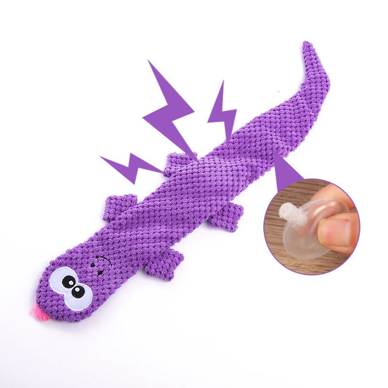 New plush lizard dog toy - corn velvet