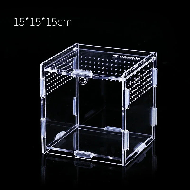 Reptile Acrylic Transparent Terrarium Habitat, 5 sizes