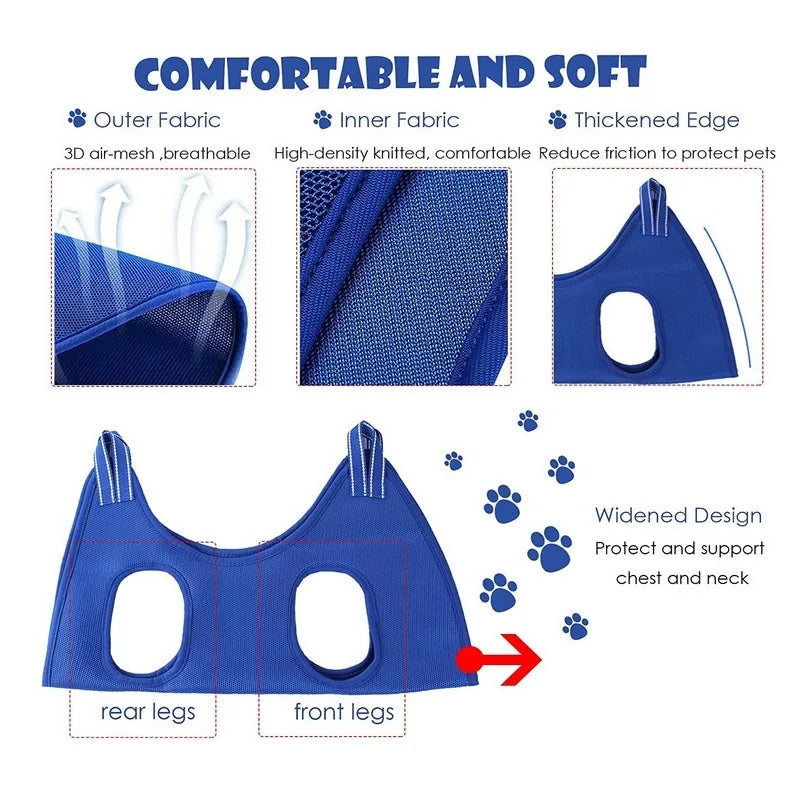 Dog Cat Grooming Hammock for Nail Cutting, Fixed Bath Bag (Trimming Restraint Bag)