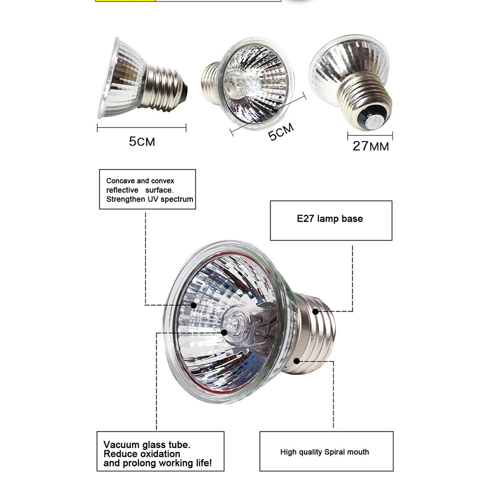 E27 25/50/75W UVA Reptile Heat Lamp Bulb