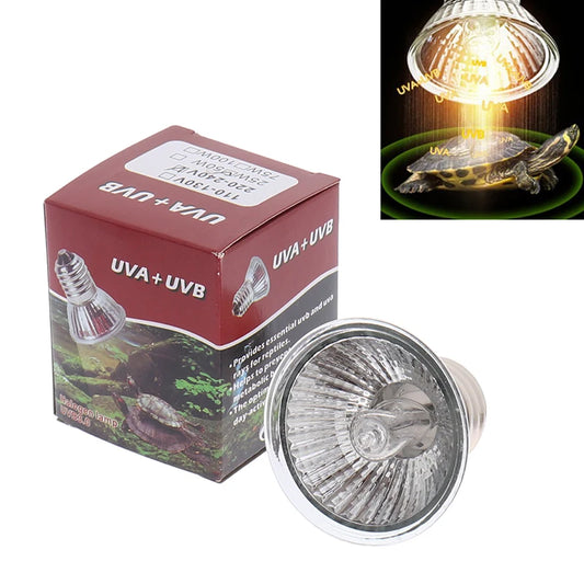 25/50/75W UVA+UVB 3.0 Reptile Lamp Bulb Turtle Basking UV Light Bulbs