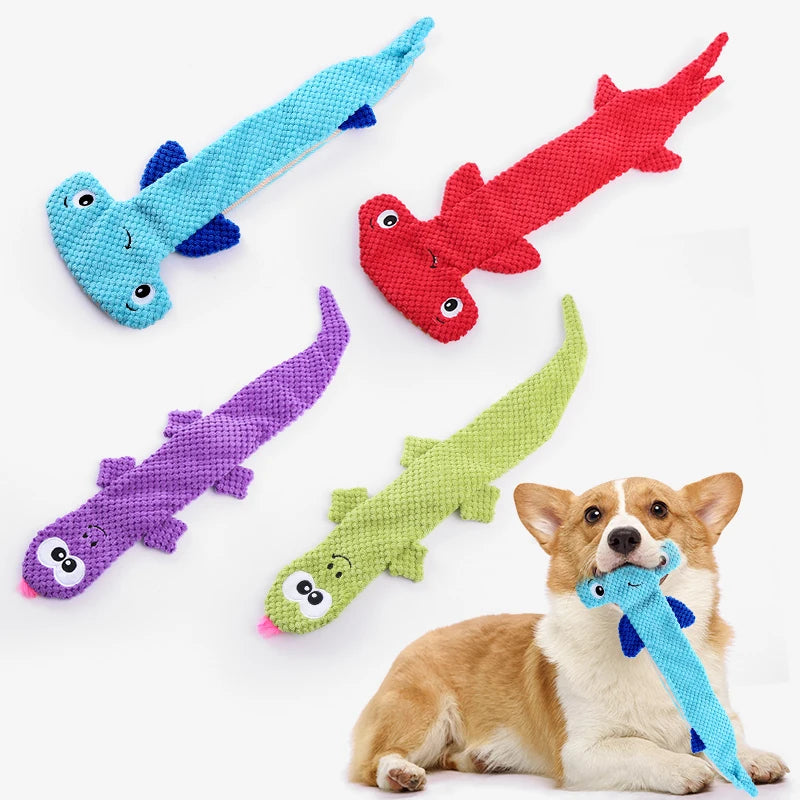 New plush lizard dog toy - corn velvet