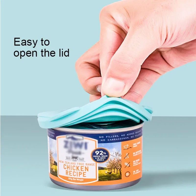 Portable Reusable Silicone Can Lid & Spoon