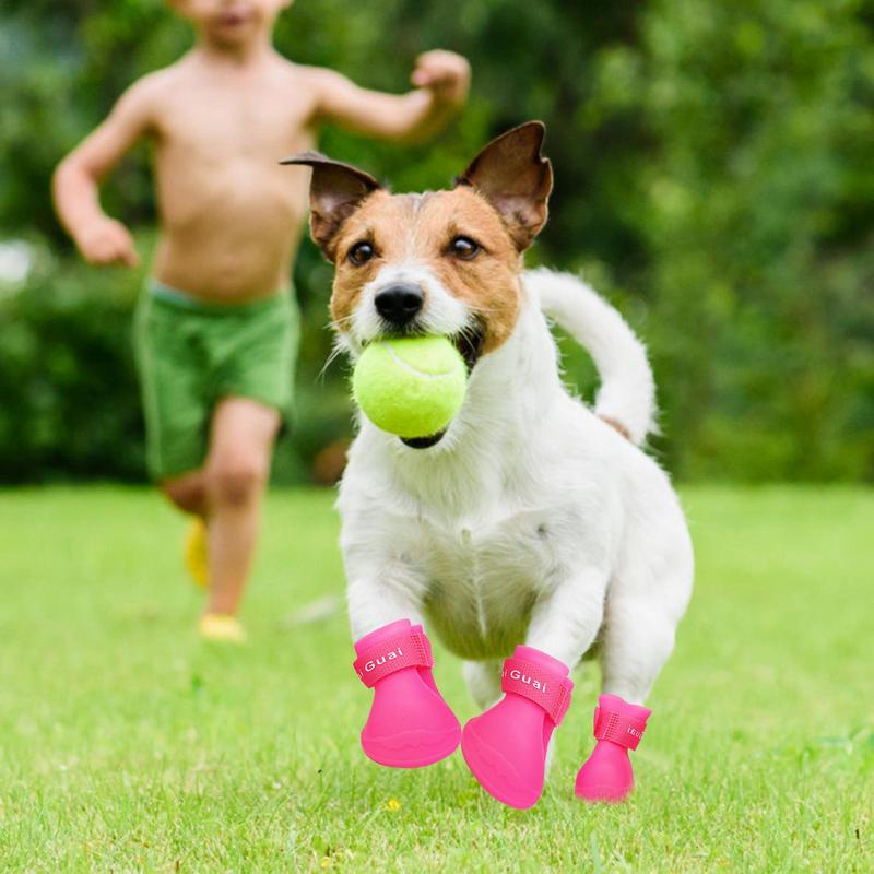 Dog Boots - 4pcs Waterproof Dog Walking Shoes