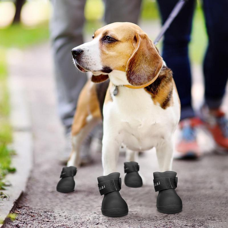 Dog Boots - 4pcs Waterproof Dog Walking Shoes