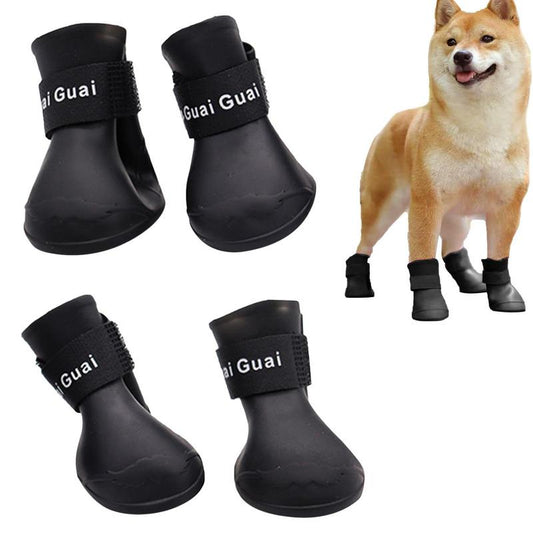 Dog Boots - 4pcs Waterproof Dog Walking Shoes